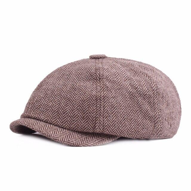 Béret plat à chevrons Peaky Blinders marron - Mon Beau Béret