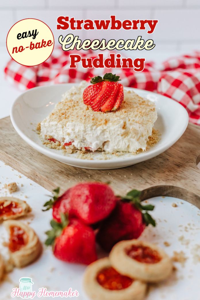 No Bake Strawberry Pudding Dessert — Scrumptious and Straightforward