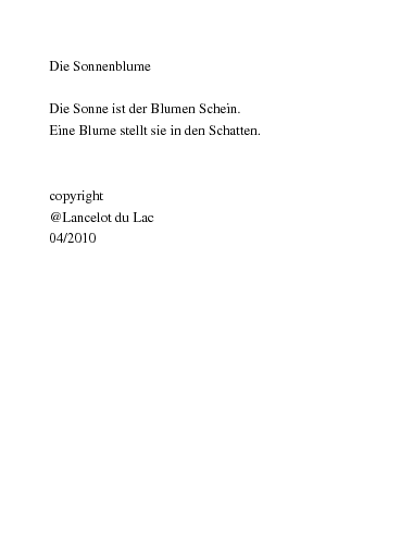 Aphorismen Die Sonnenblume Von Lancelotdulac