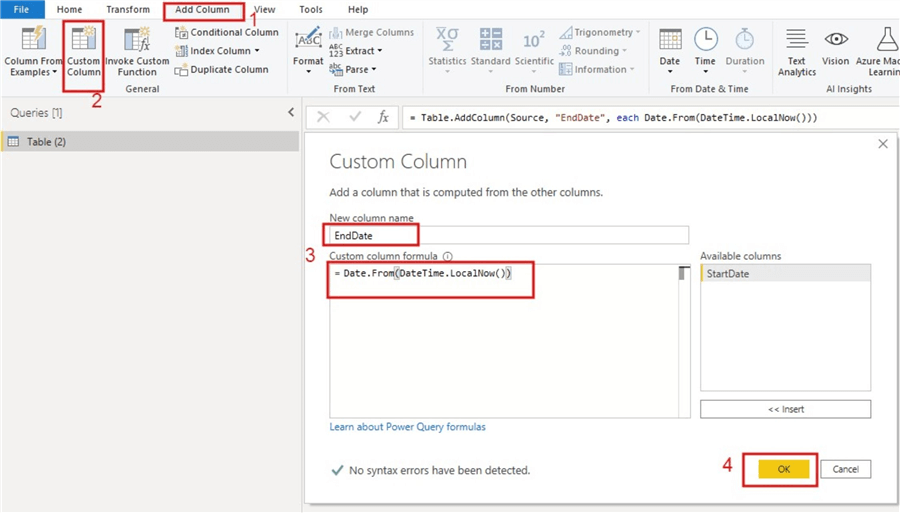 Create A Calendar Table In Power Bi