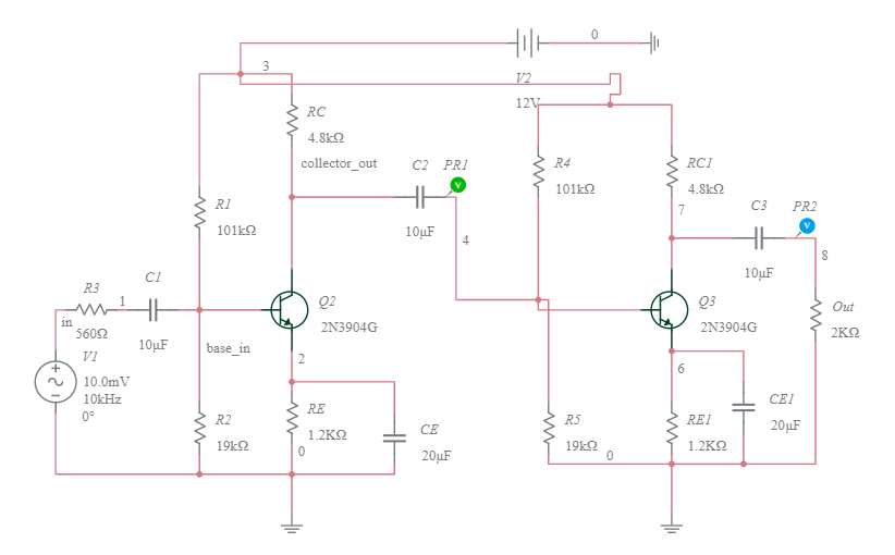 Rc Coupled Amplifier Circuit Diagram With Values Circuit Diagram
