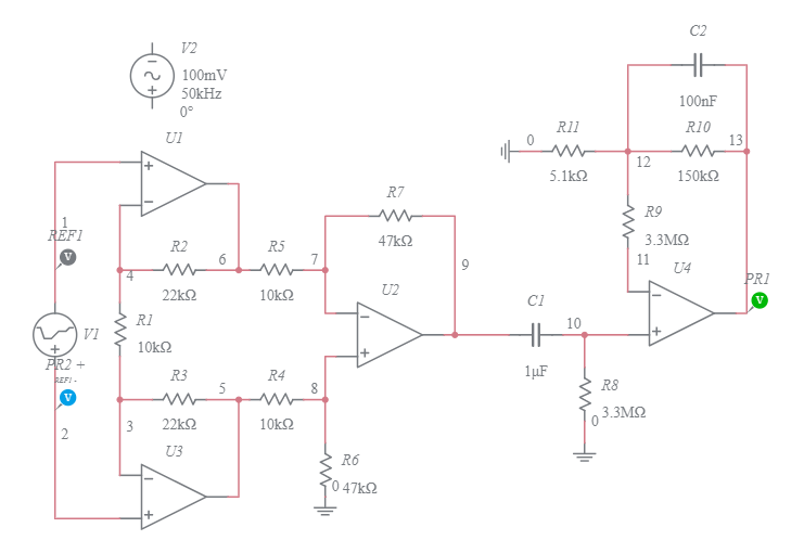 Ecg Circuit Diagram Multisim Circuit Diagram