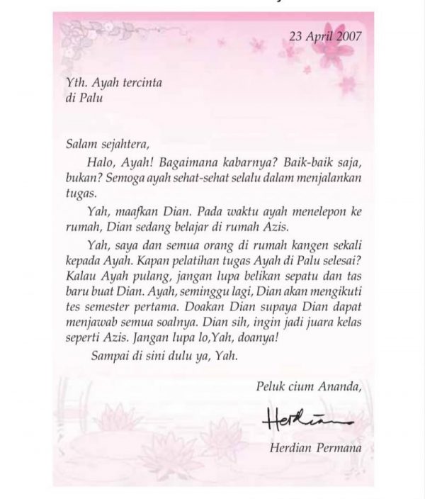 5+ Contoh Surat Pribadi untuk Sahabat, Guru, Ayah, Ibu & Kakak