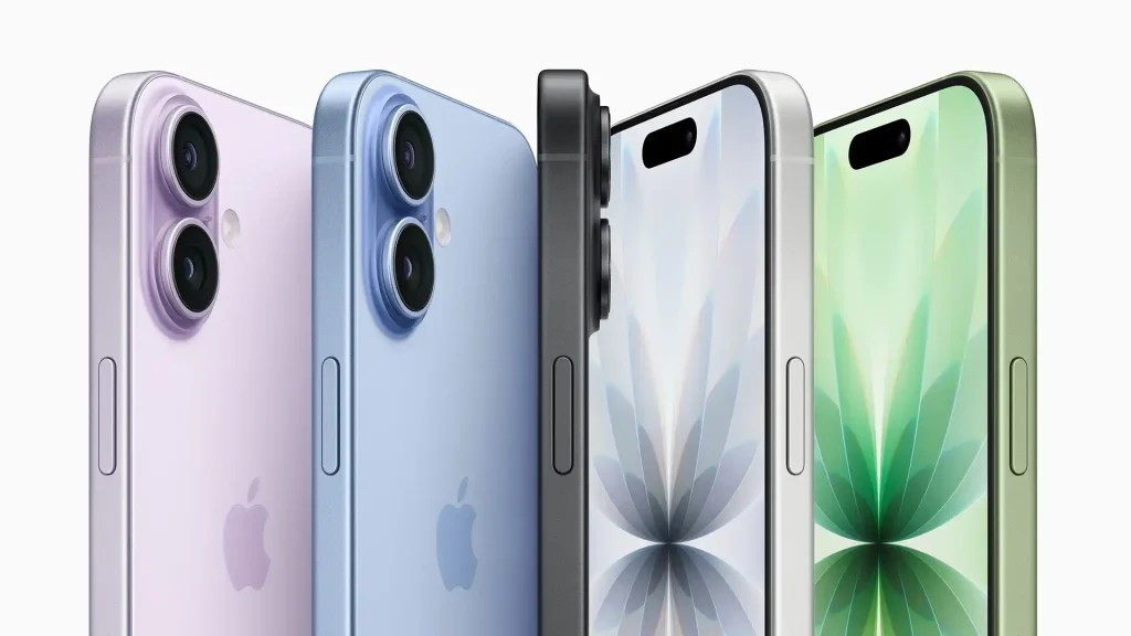 iPhone 17共推出薰衣草紫、鼠尾草綠、霧藍、白色、黑色5種顏色。(圖・Apple)