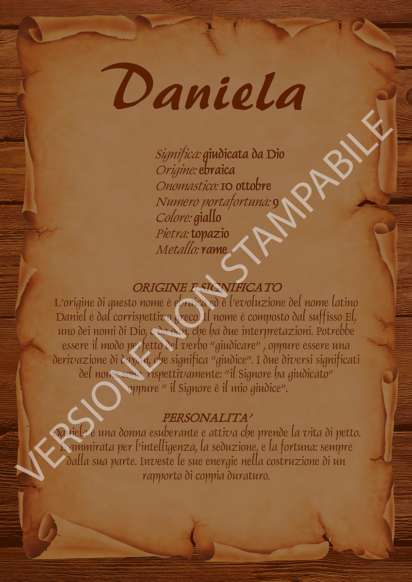 Daniela Nomemio Origine E Significato Dei Nomi