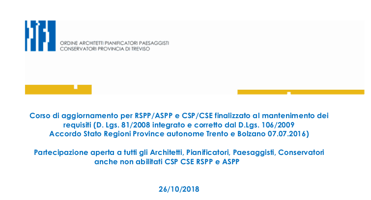 Corso Di Aggiornamento Per Rspp/Aspp E Csp/Cse: “La Psicologia Entra In Cantiere” - Ordine Architetti Udine 408_x_755_png