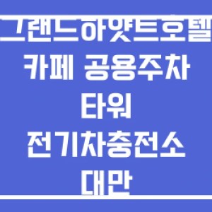 그랜드하얏트호텔 카페 공용주차 타워 전기차충전소 대만 그랜드하얏트호텔 카페 공용주차 타워 전기차충전소 대만