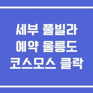 세부 풀빌라 예약 울릉도 코스모스 클락