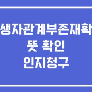 친생자관계부존재확인 뜻 확인 인지청구 친생자관계부존재확인 뜻 확인 인지청구