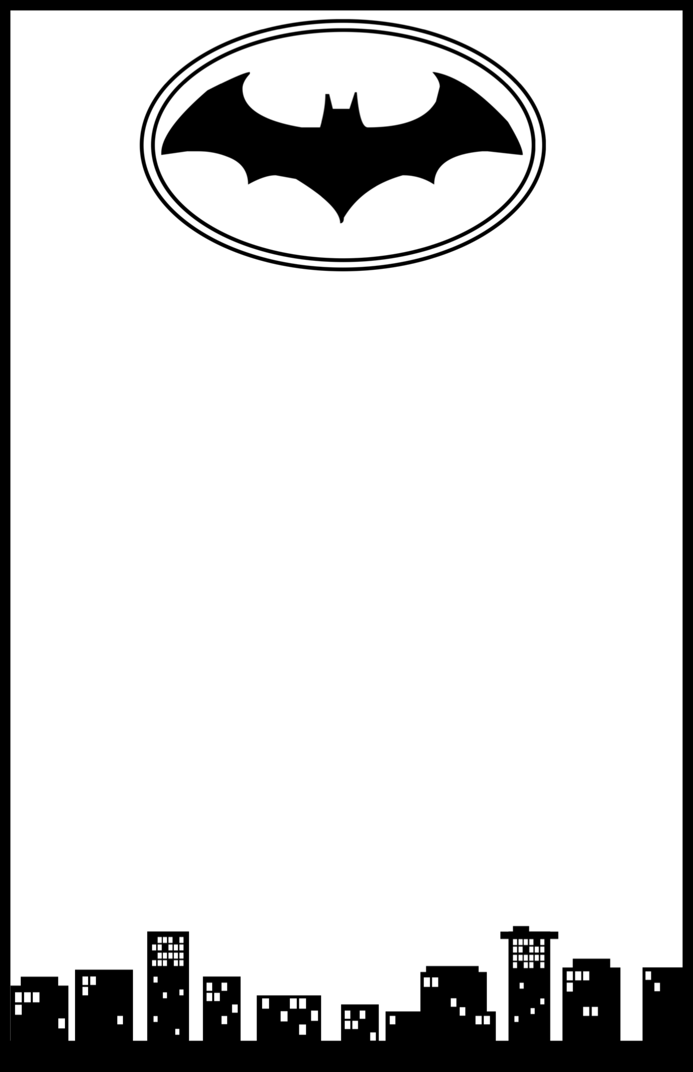 Free batman invitation template