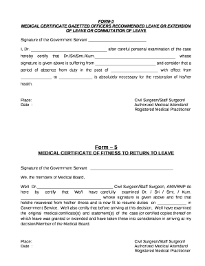 Medical Certificate For Gazetted Officers Rajasthan In Hindi Doc Template Pdffiller