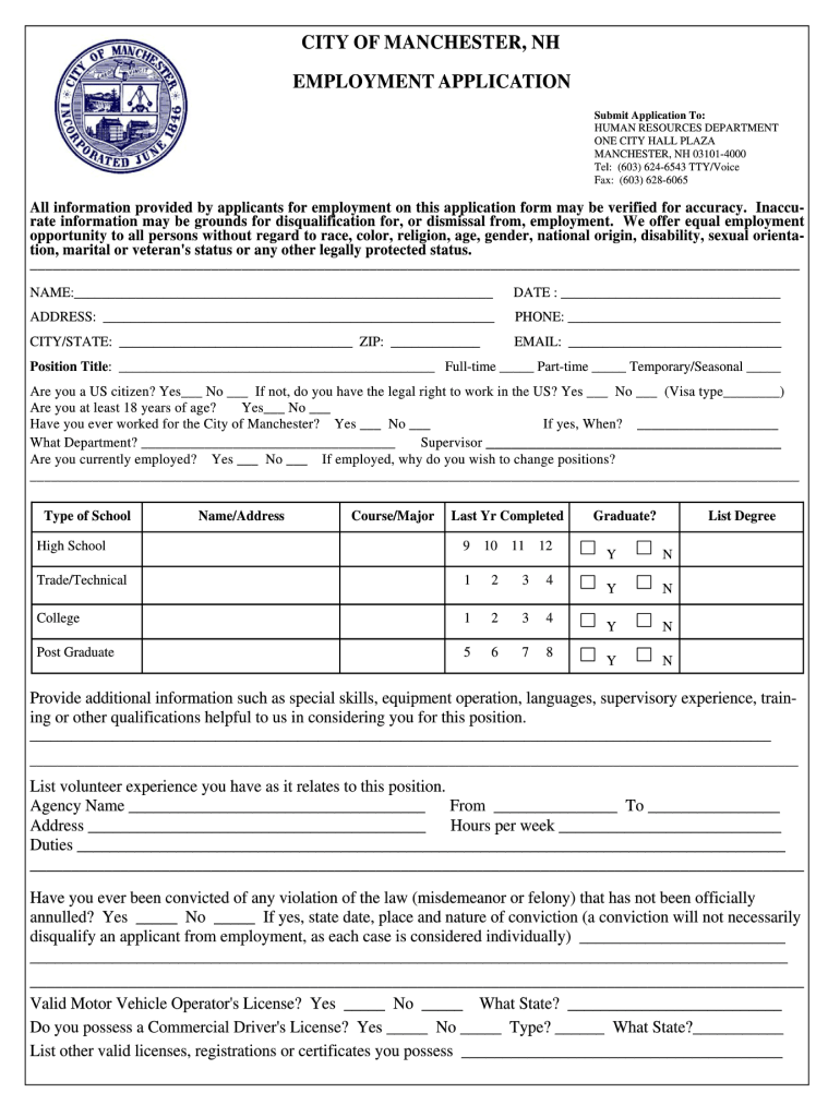 Nh Employment Application Online - Fill Online, Printable, Fillable, Blank | Pdffiller 1024_x_770_png