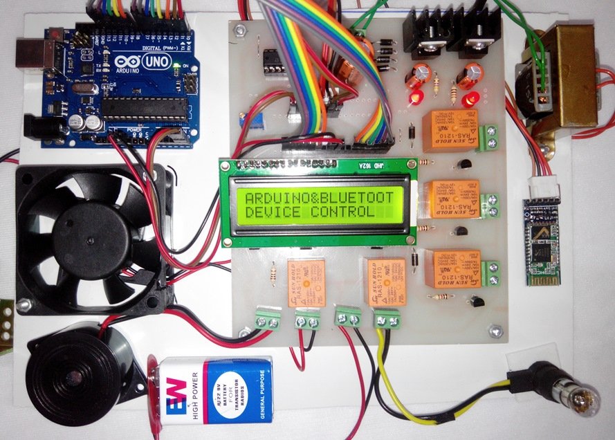 Voice Controlled Home Automation Using Arduino Circuit Diagram