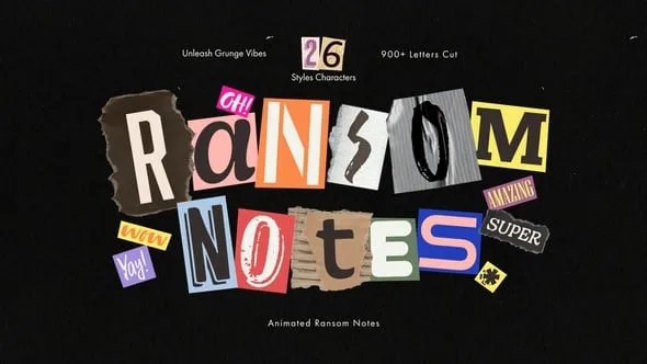 Videohive Ransom Note Animated Letters Set 54476988 Videohive Ransom Note Animated Letters Set 54476988