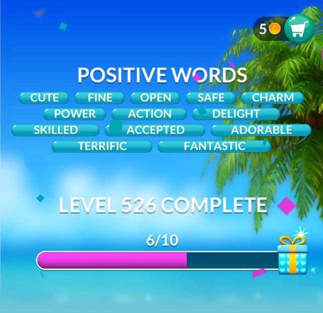 Word Stacks Level 526 Positive Words Answers » Qunb