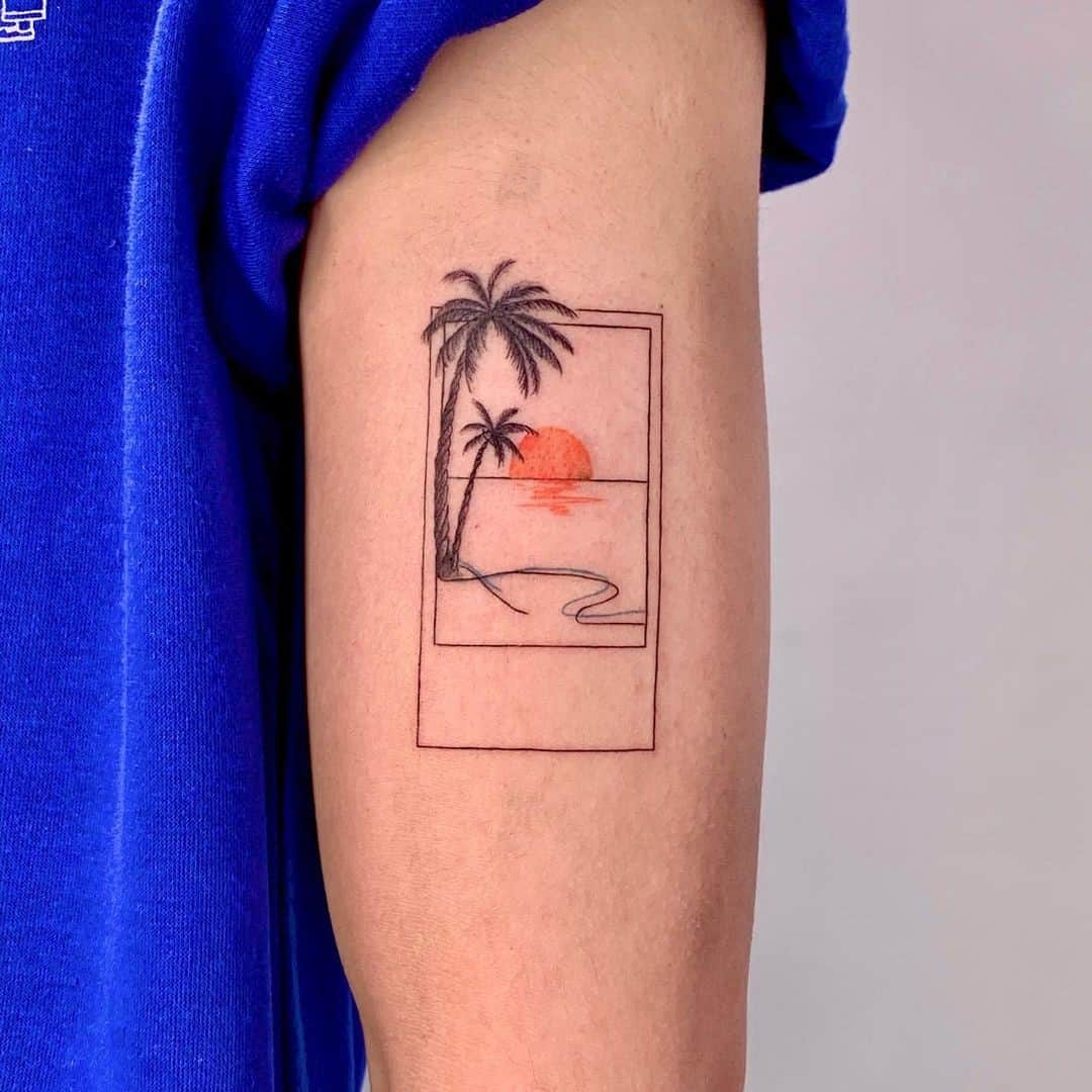 40+ Best Tropical Palm Tree Tattoos: The Inked Trip To Sun Paradise - Saved Tattoo 1080_x_1080_jpg