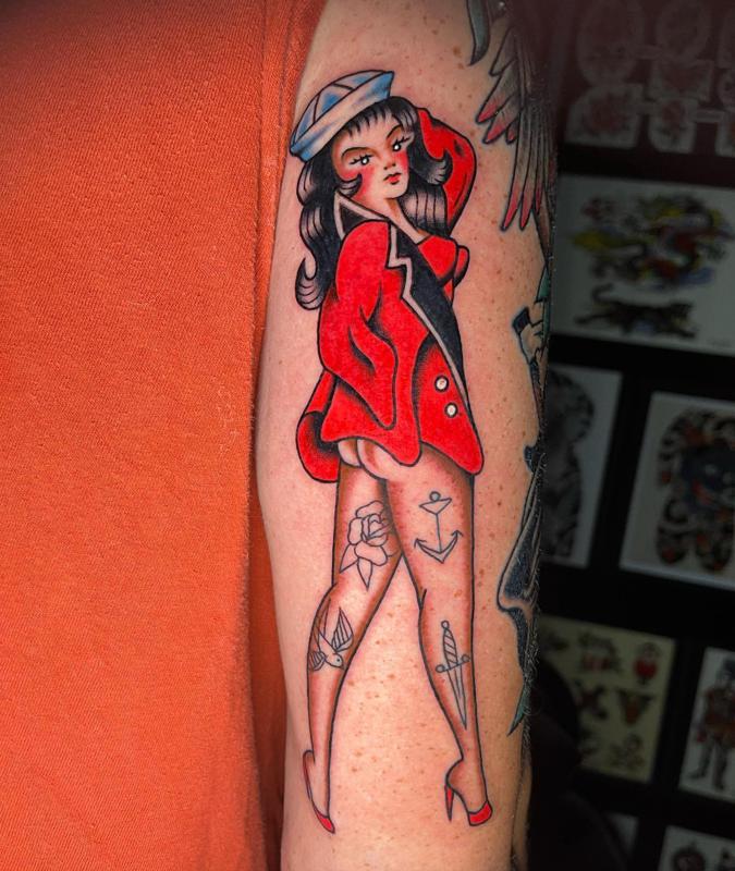 40 Timeless Pinup Girl Tattoo Design Ideas (2022 Updated) - Saved Tattoo 800_x_675_jpg