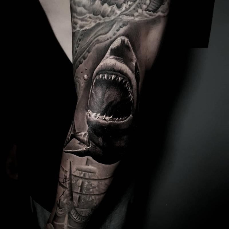 38 Popular And Meaningful Shark Tattoo Design Ideas (2022 Updated) - Saved Tattoo 800_x_800_jpg