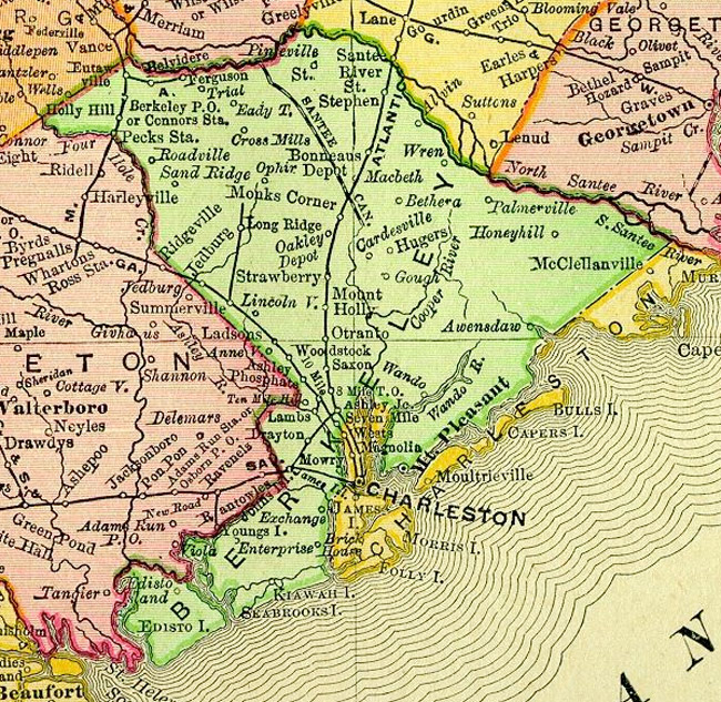 Map Of Berkeley County Sc