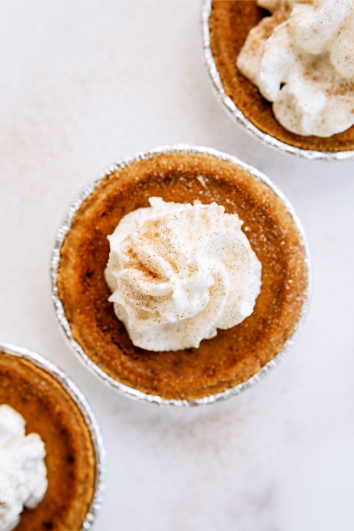 Pumpkin Pie In Ramekins With Crust