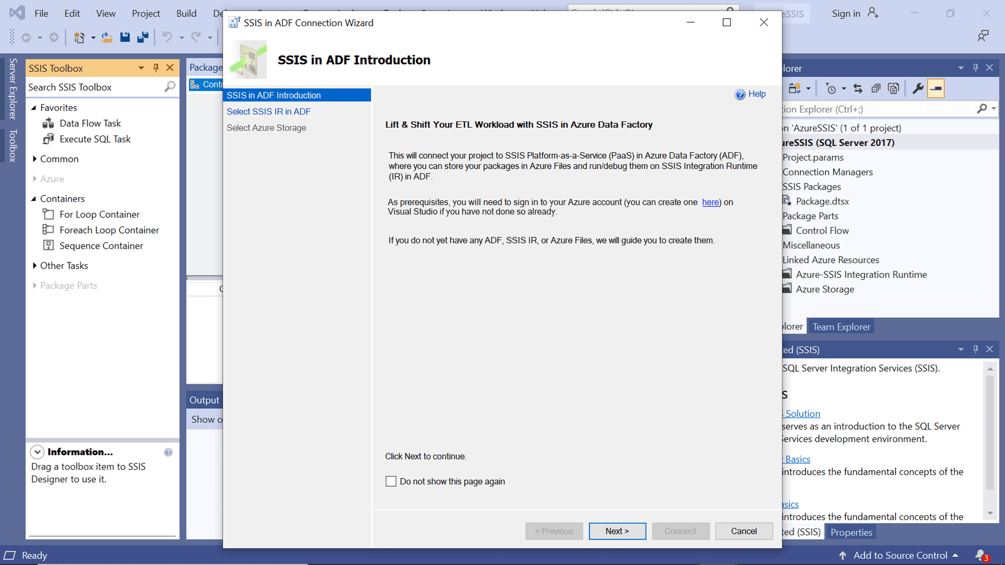 move local ssis packages to azure data factory