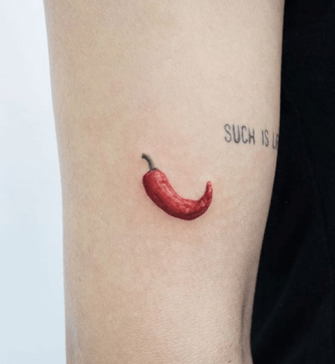 Red Hot Chile Pepper Tattoo - Tattoolopediatattoolopedia 529_x_487_png