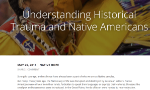 Native tribe historical trauma healing