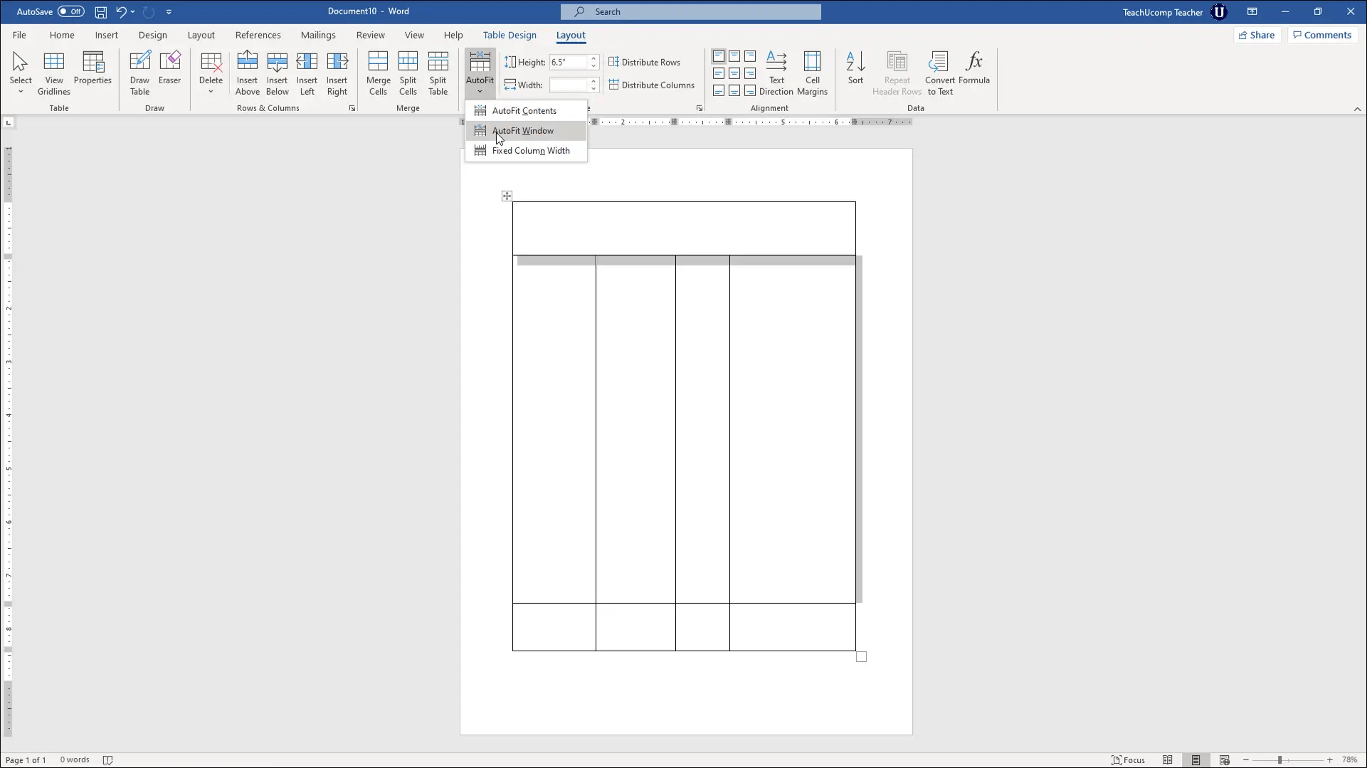 Adjust Row Height And Column Width In