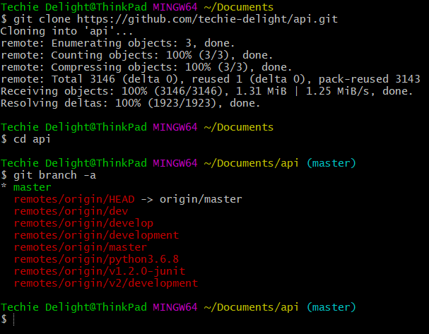 Clone A Git Repository With All Branches Techie Delight