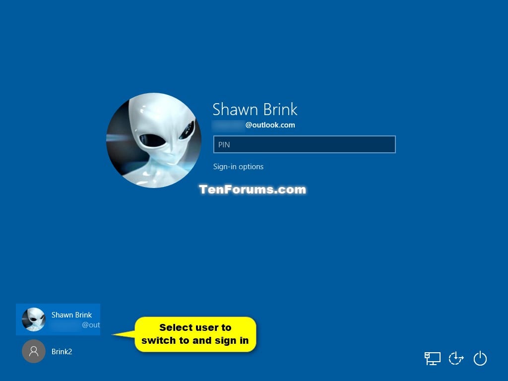 Switch User in Windows 10 | Tutorials
