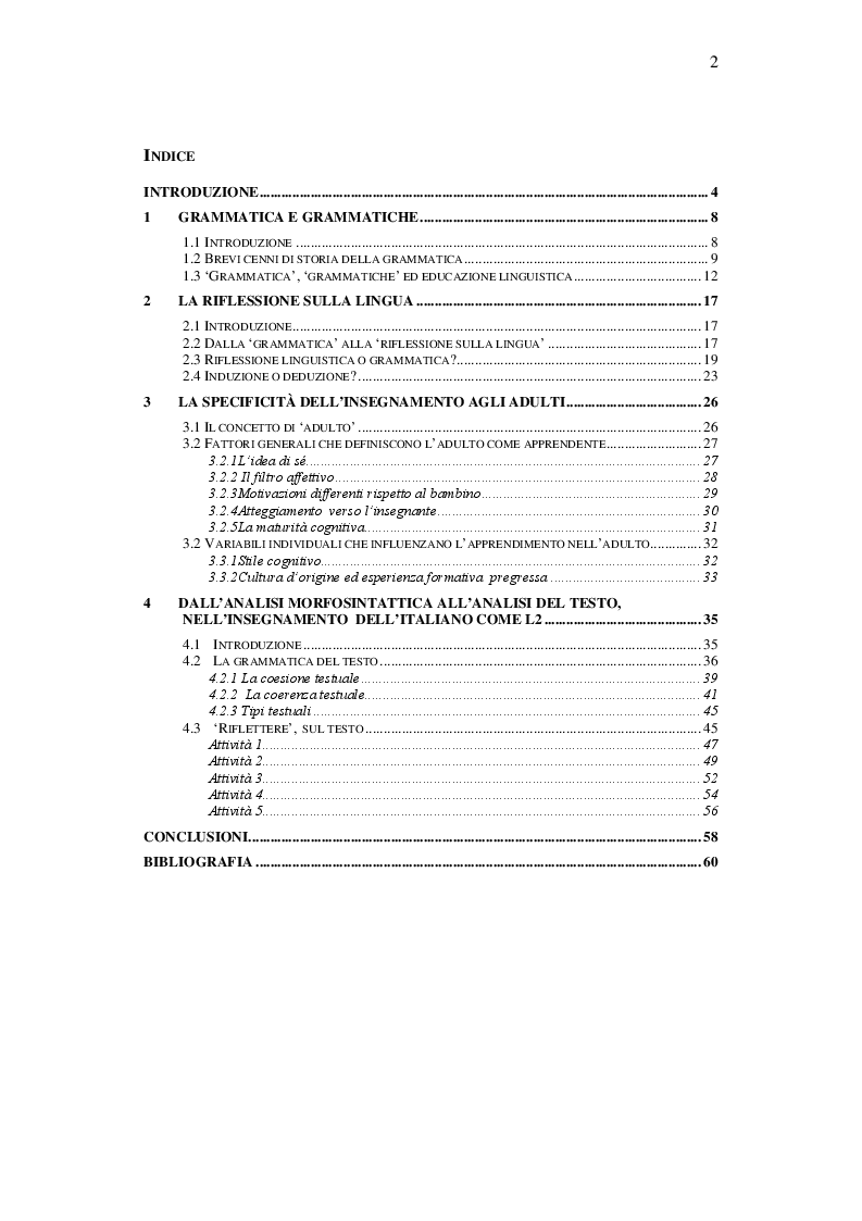 Riflessione Sulla Lingua E 'Grammatica' Del Testo Nell'insegnamento Dell'italiano L2 Ad Adulti - Indice 1123_x_793_png
