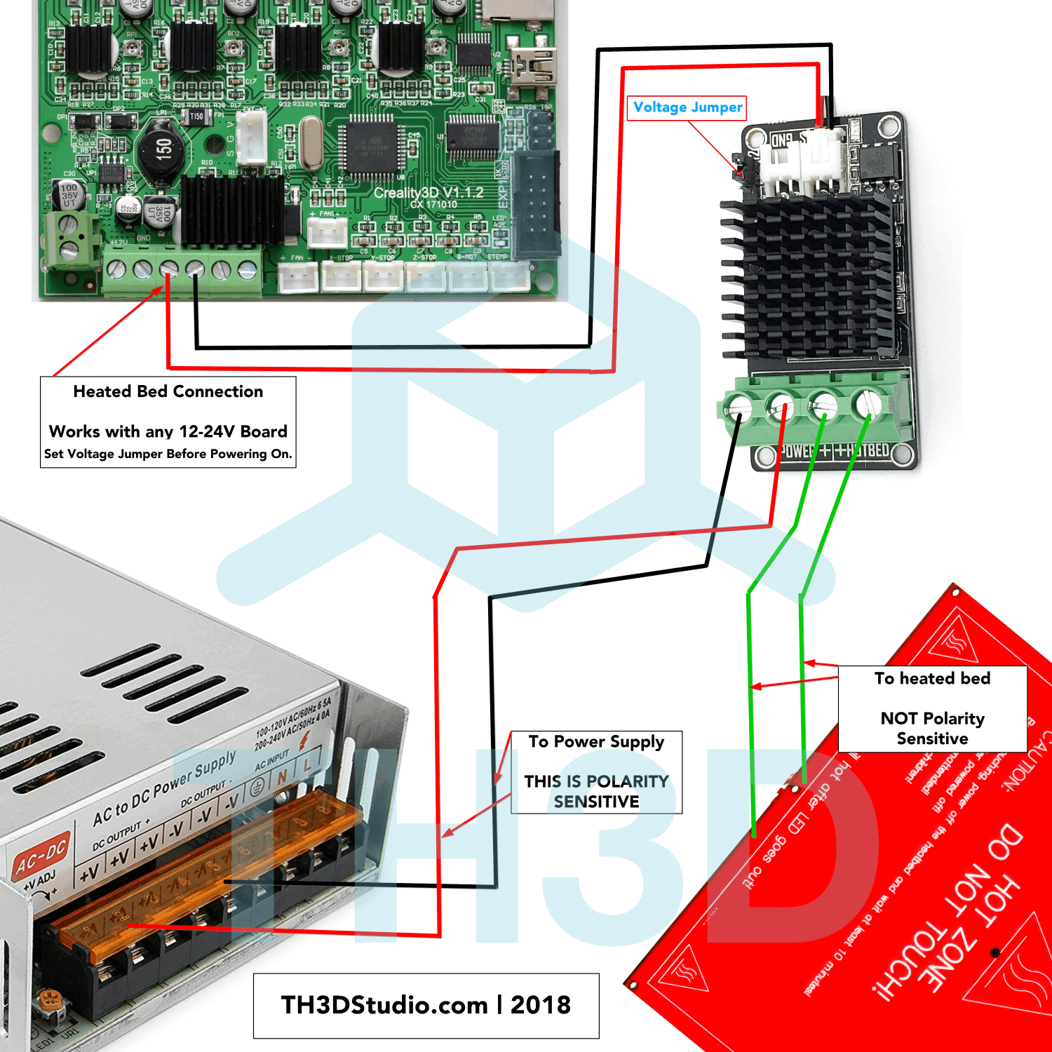 High Amp 12v 24v Mosfet V2 Heated Bed Or Hotend Th3d Studio Llc