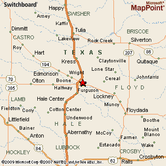 Map Of Plainview Texas