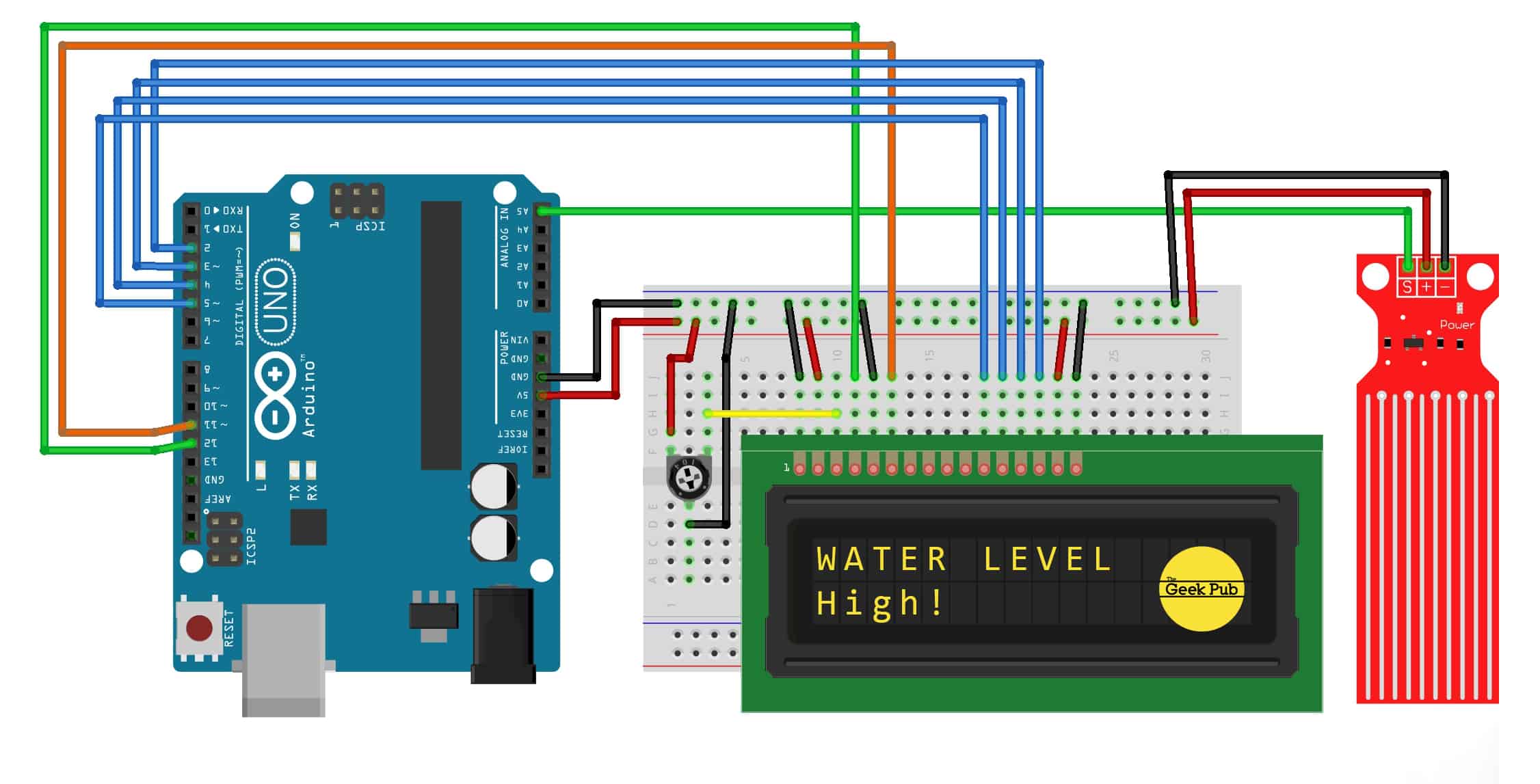 Water Level Indicator Circuit Diagram On Breadboard - Circuit Diagram