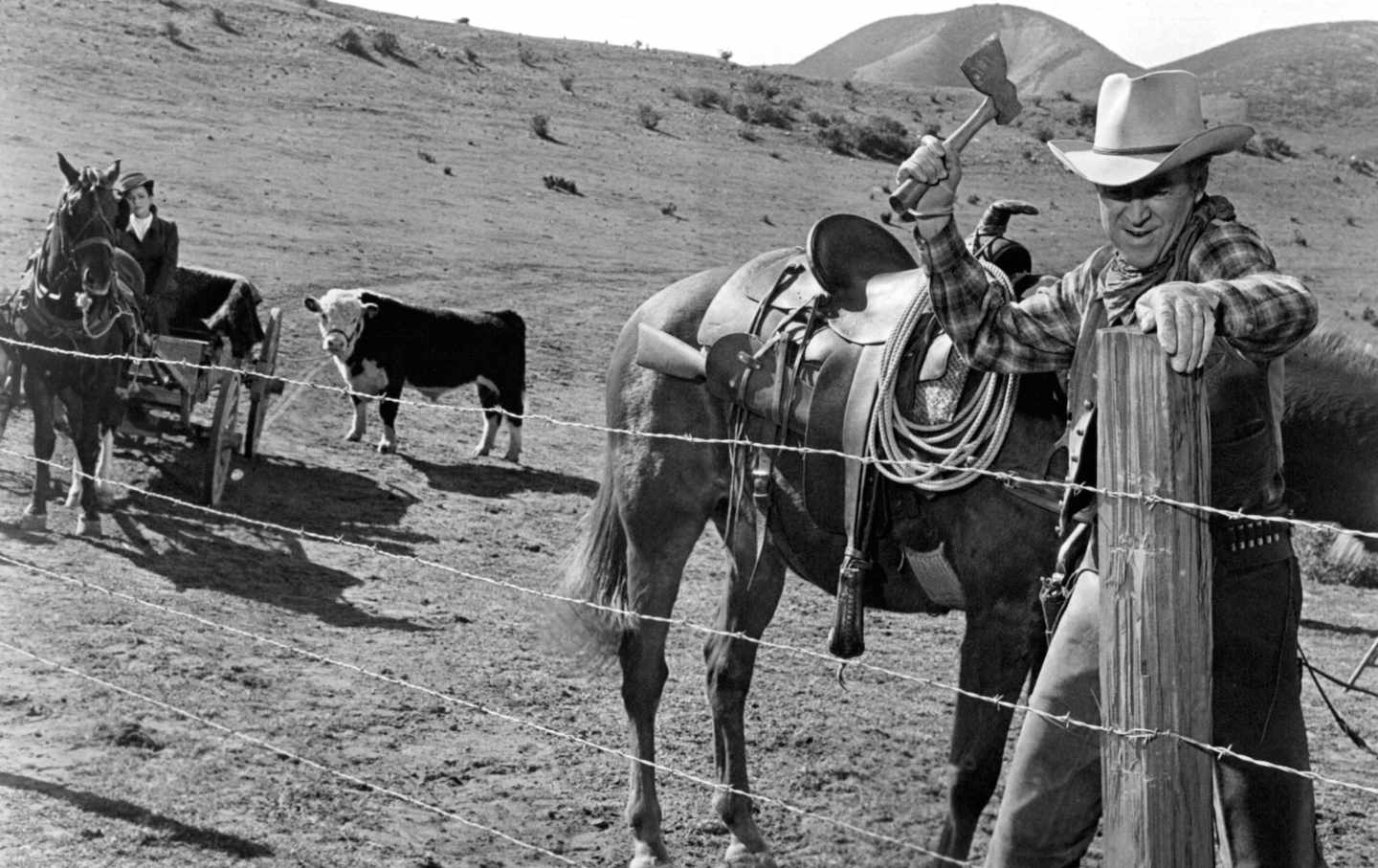 A scene from the film
