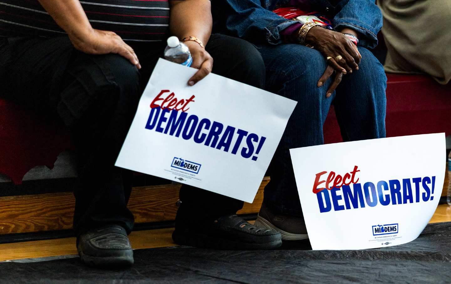 Participants at last month's general-election kickoff rally for Michigan Democrats.