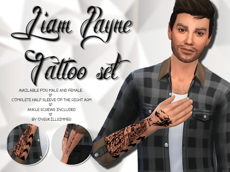 The Sims Resource - Liam Payne Tattoo Set 600_x_800_png