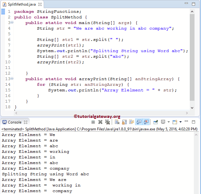 string split java