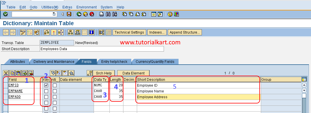 How to Create Database Table in SAP ABAP
