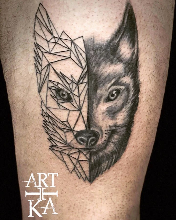 Lupo Geometrico - Tuttotattoo.com 900_x_720_jpg