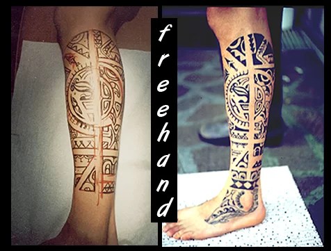 Polinesiano Su Gamba - Tuttotattoo.com 361_x_476_png