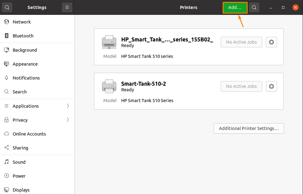 How To Add A Printer To Ubuntu 3 Graphical user interface, application description automatically generated