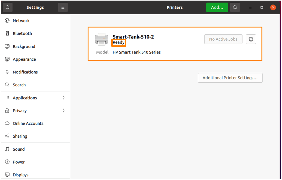 How To Add A Printer To Ubuntu 5 Graphical user interface, text, application description automatically generated