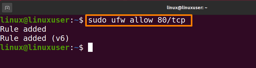How To Open A Port On Ubuntu 20.04 5 Text description automatically generated with medium confidence