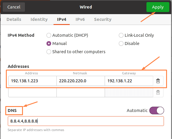 How To Change The Ip Address In Ubuntu 62 Graphical user interface, text, application description automatically generated