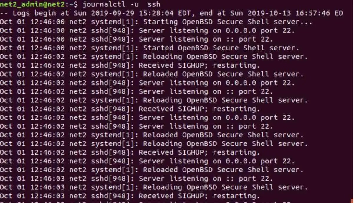 How To Manage Ubuntu Boot Services: List, Start, And Stop Systemd Services At Startup 13 Journalctl -u service_name output