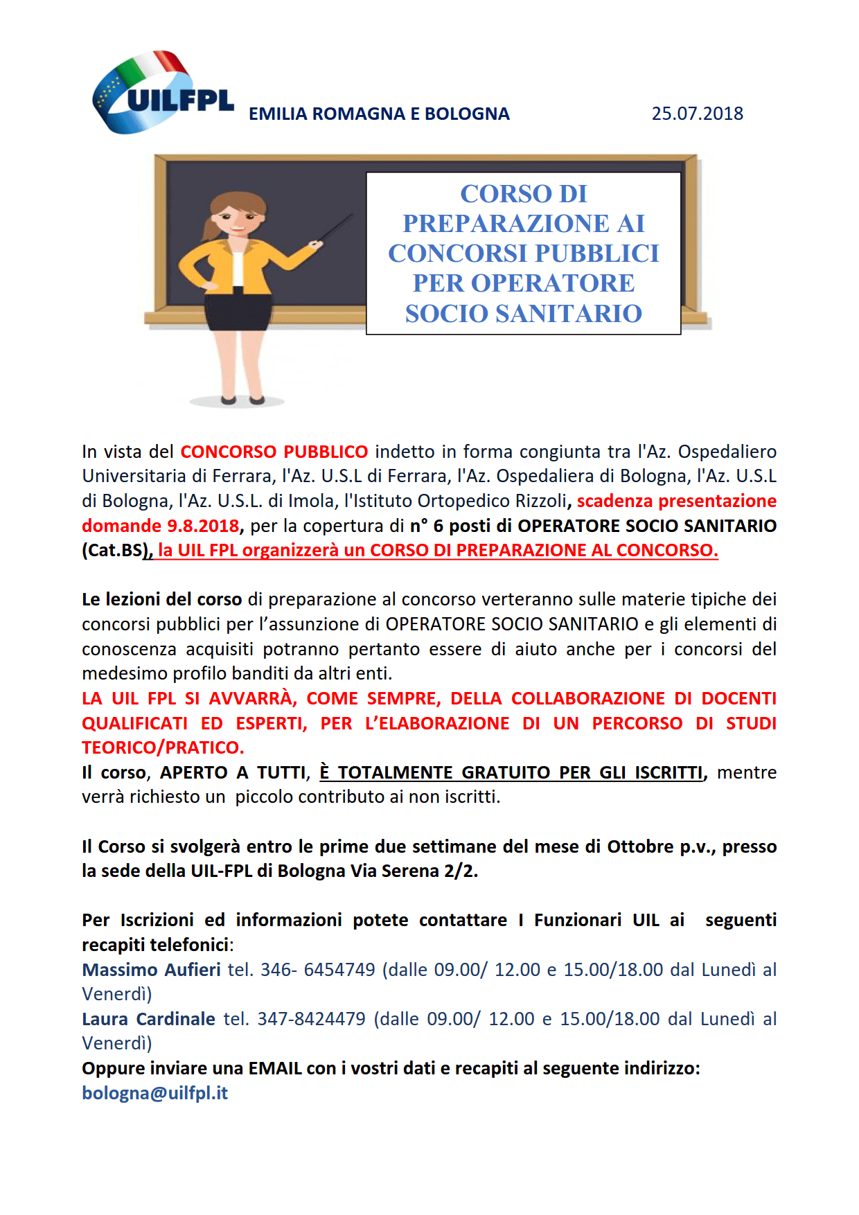 Uil Fpl: Corso Di Preparazione Ai Concorsi Pubblici Per Oss - Uil Emilia Romagna 1754_x_1240_png