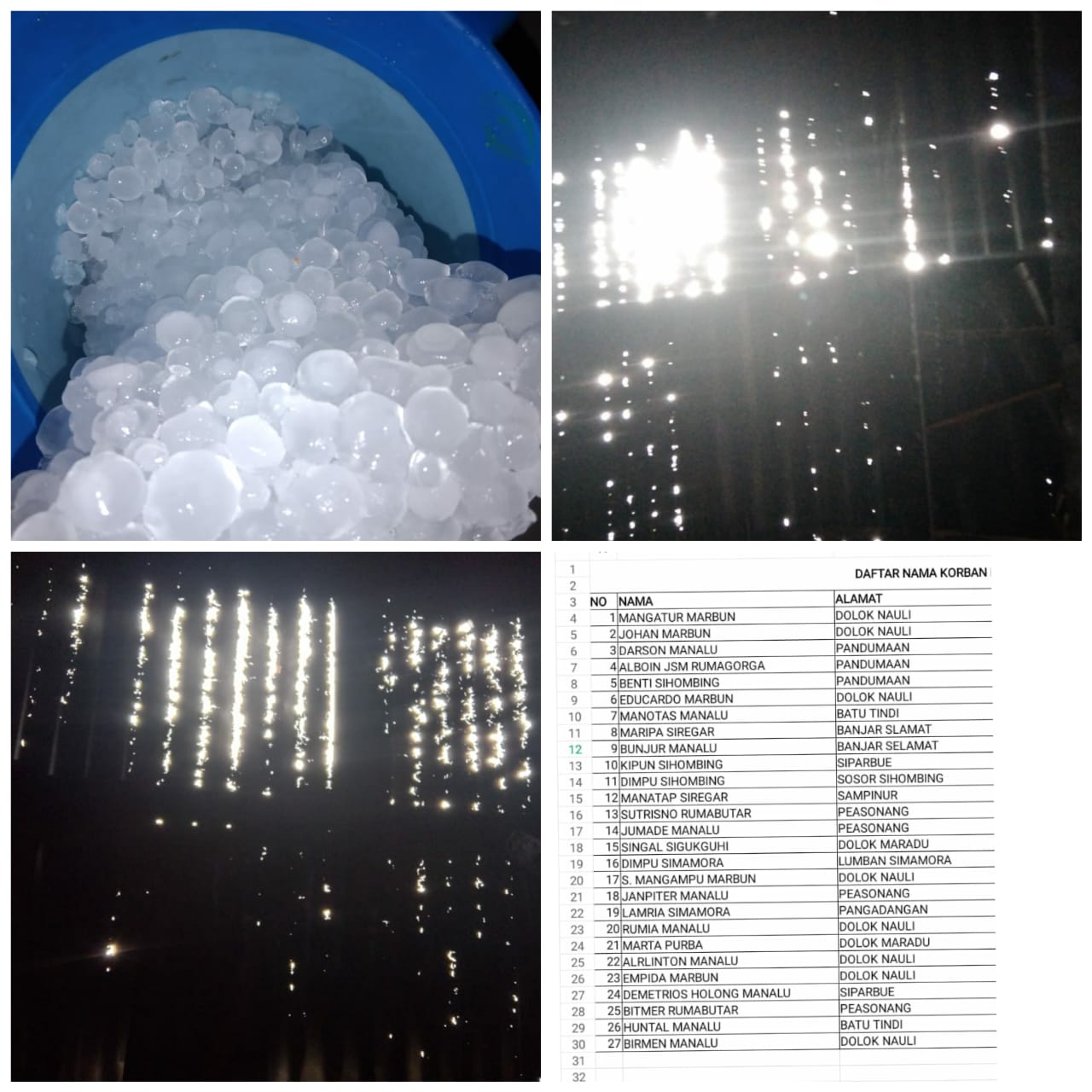 27 Rumah di Kecamatan Parmonangan Diterpa Bencana Hujan Es - Viral24.co.id