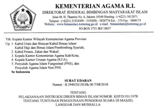 Kemenag Minta Penyuluh Agama Face to Face Jelaskan Aturan Pengeras Suara -  WartaBromo