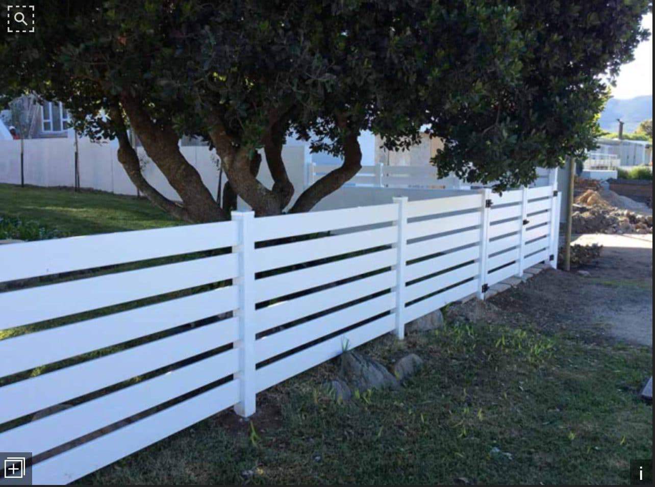 Horizontal pvc fence